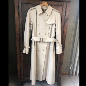 Authentic Vintage Burberry Khaki Trench Coat 14L